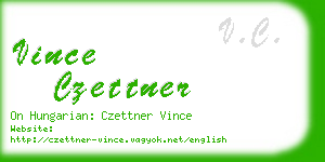 vince czettner business card